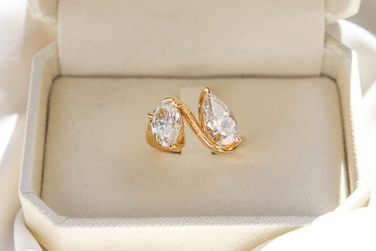 2 CT Round Three Stones Lab Grown Diamond Engagement Ring