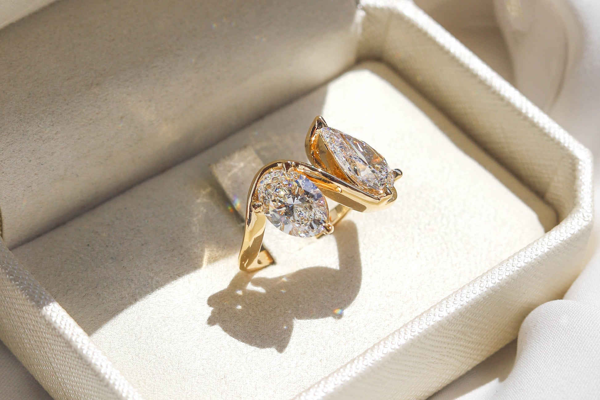 2 CT Round Three Stones Lab Grown Diamond Engagement Ring