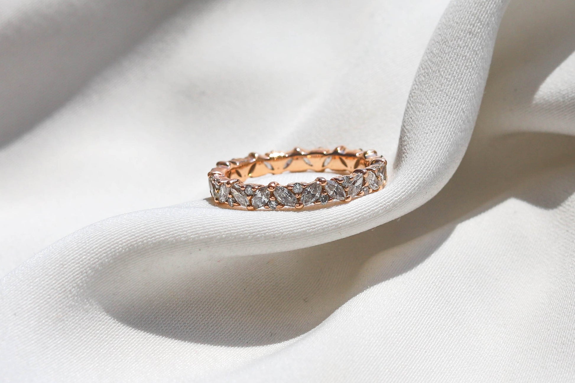 0.37 CT Round Full Eternity Lab Grown Diamond Wedding Band