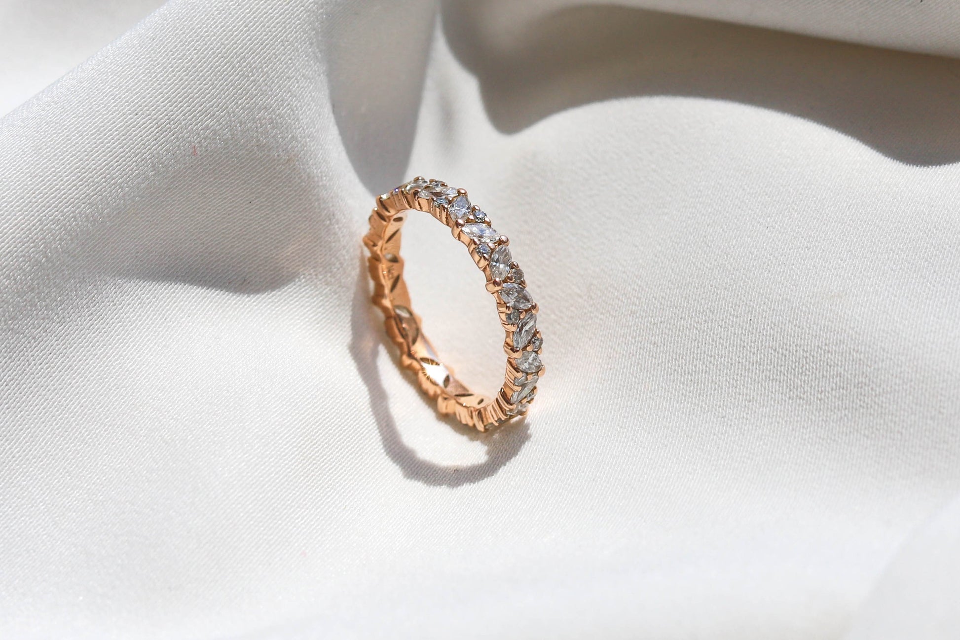 0.37 CT Round Full Eternity Lab Grown Diamond Wedding Band