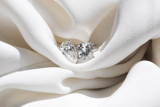 2 CT Round Three Stones Lab Grown Diamond Engagement Ring