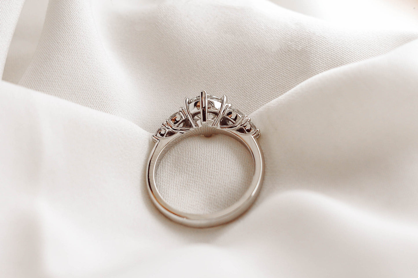 2 CT Round Three Stones Lab Grown Diamond Engagement Ring