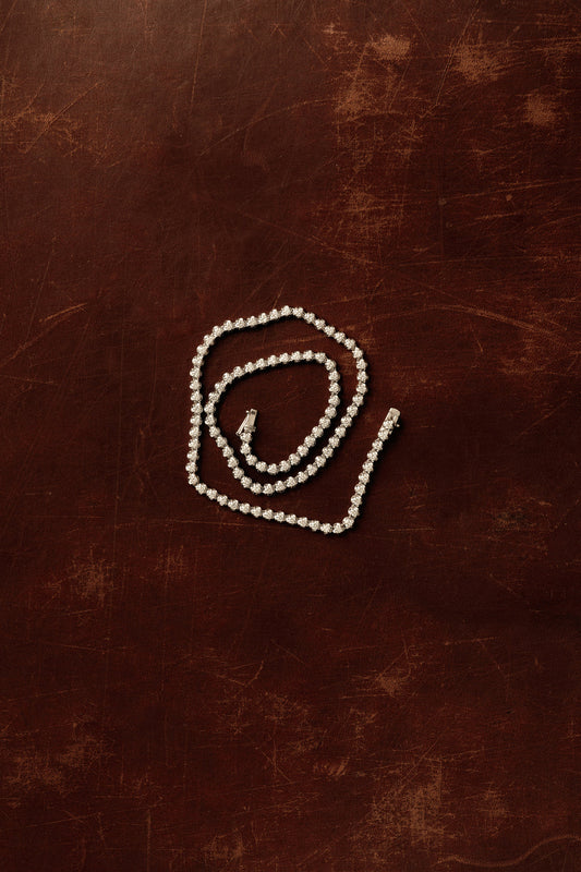 8.5 TCW Round Lab Grown Diamond Claw Tennis Necklace