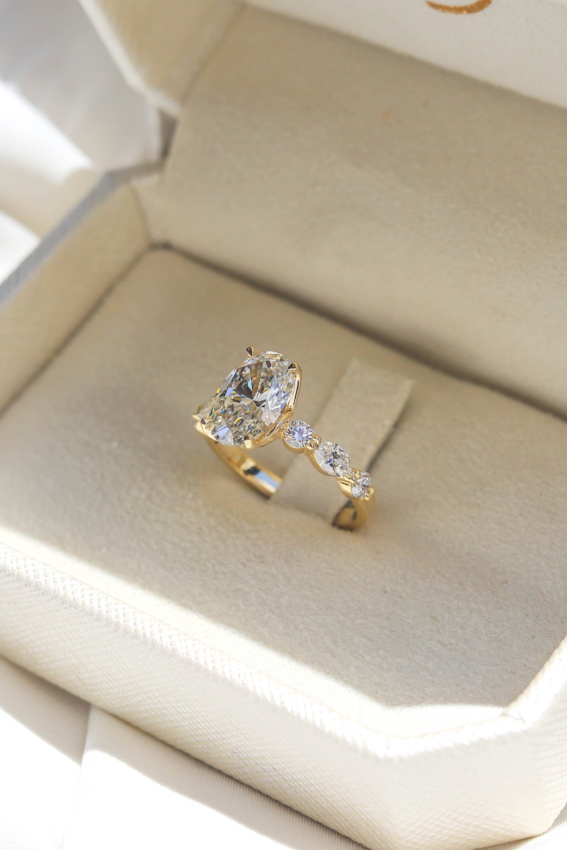 2 CT Round Three Stones Lab Grown Diamond Engagement Ring