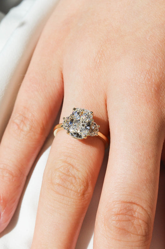 2 CT Round Three Stones Lab Grown Diamond Engagement Ring