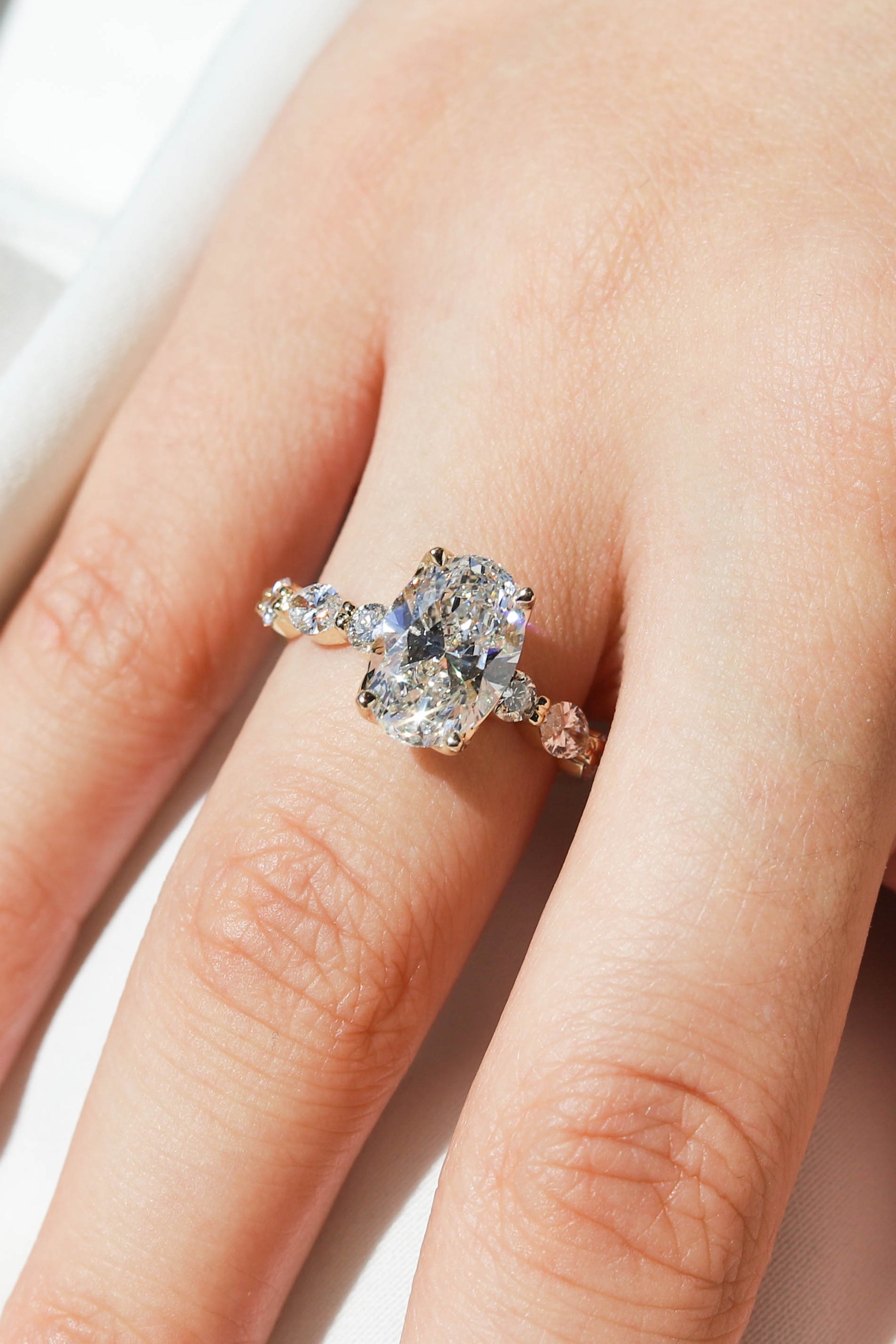 2 CT Round Three Stones Lab Grown Diamond Engagement Ring