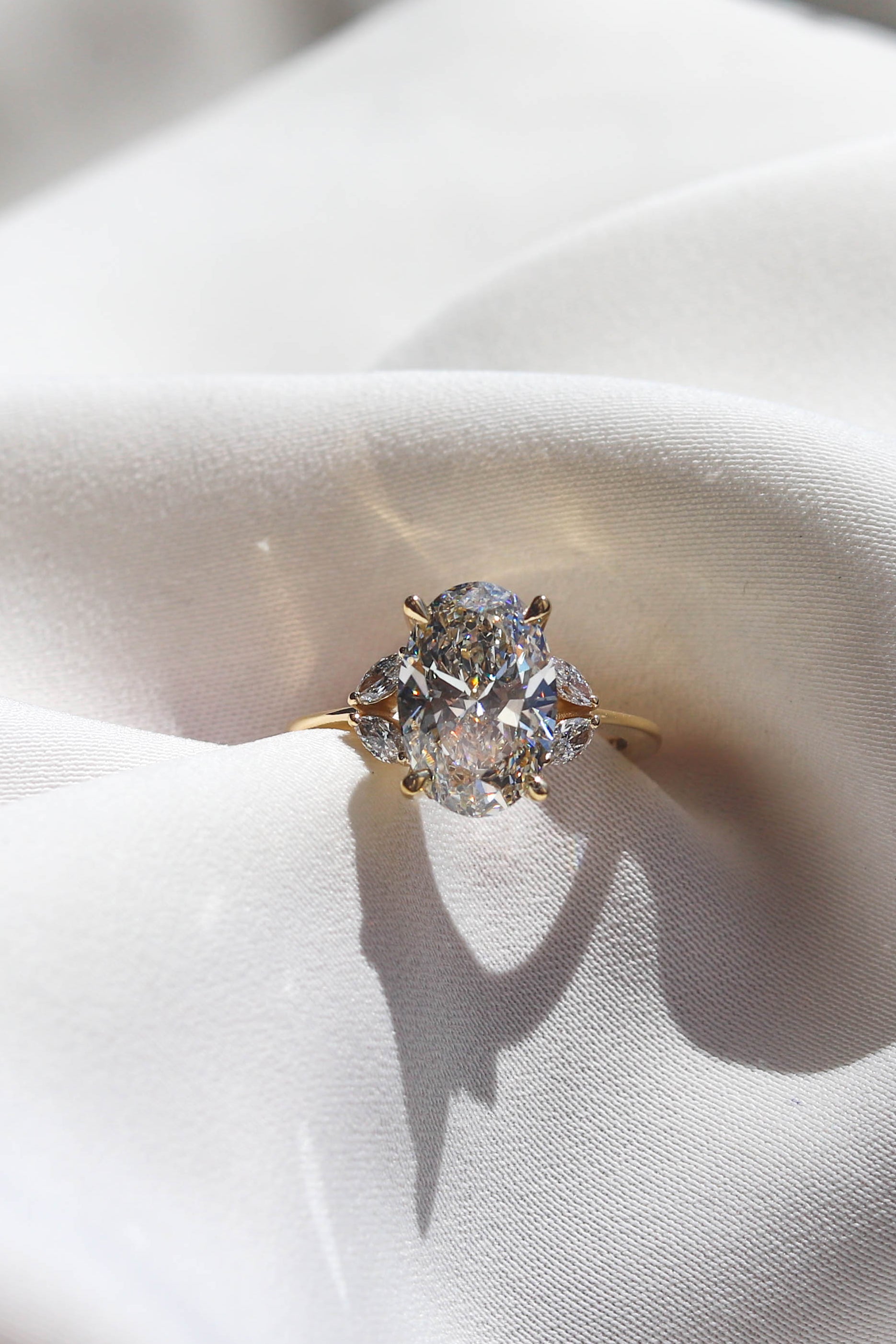 2 CT Round Three Stones Lab Grown Diamond Engagement Ring