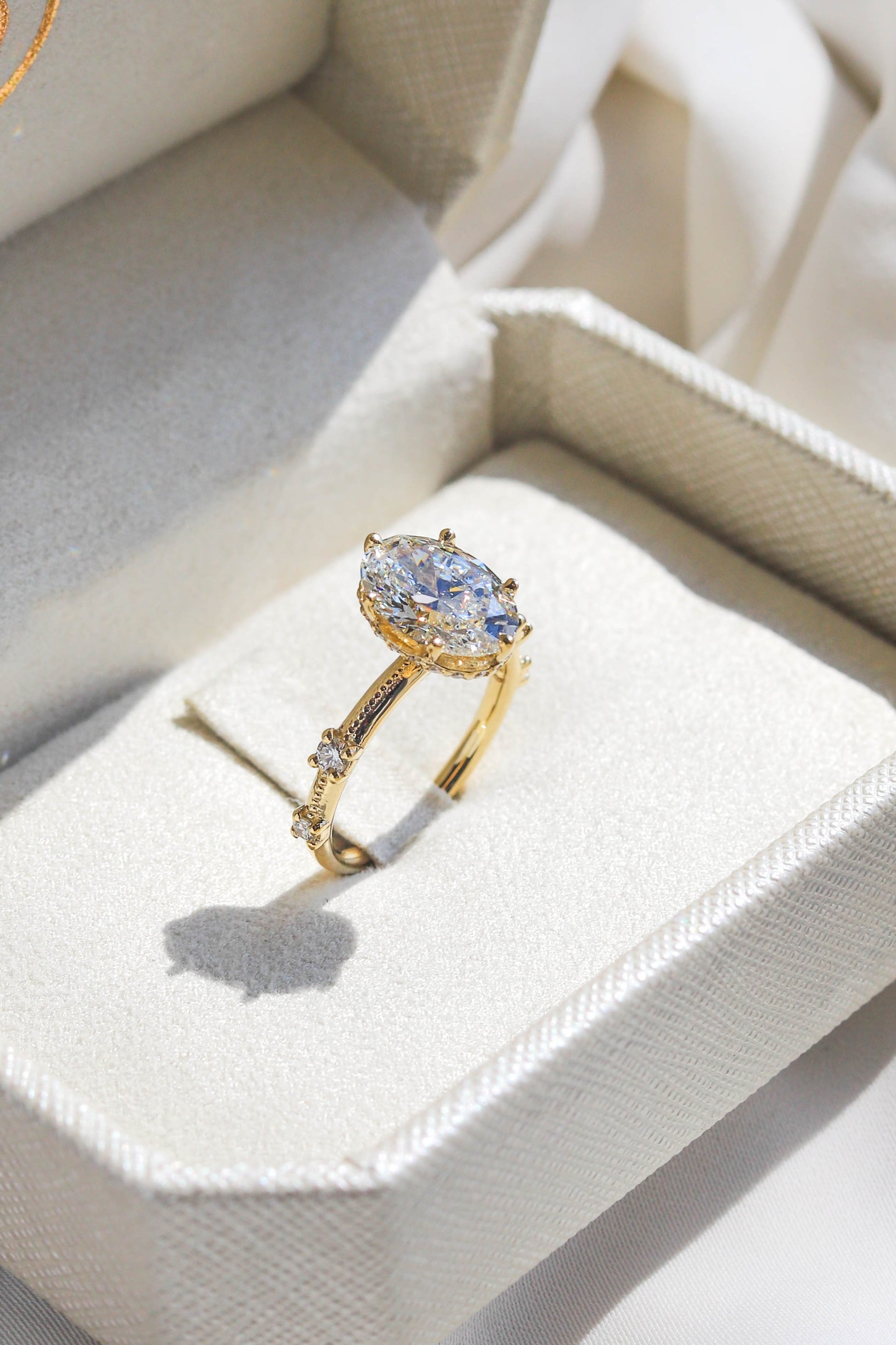 2 CT Round Three Stones Lab Grown Diamond Engagement Ring