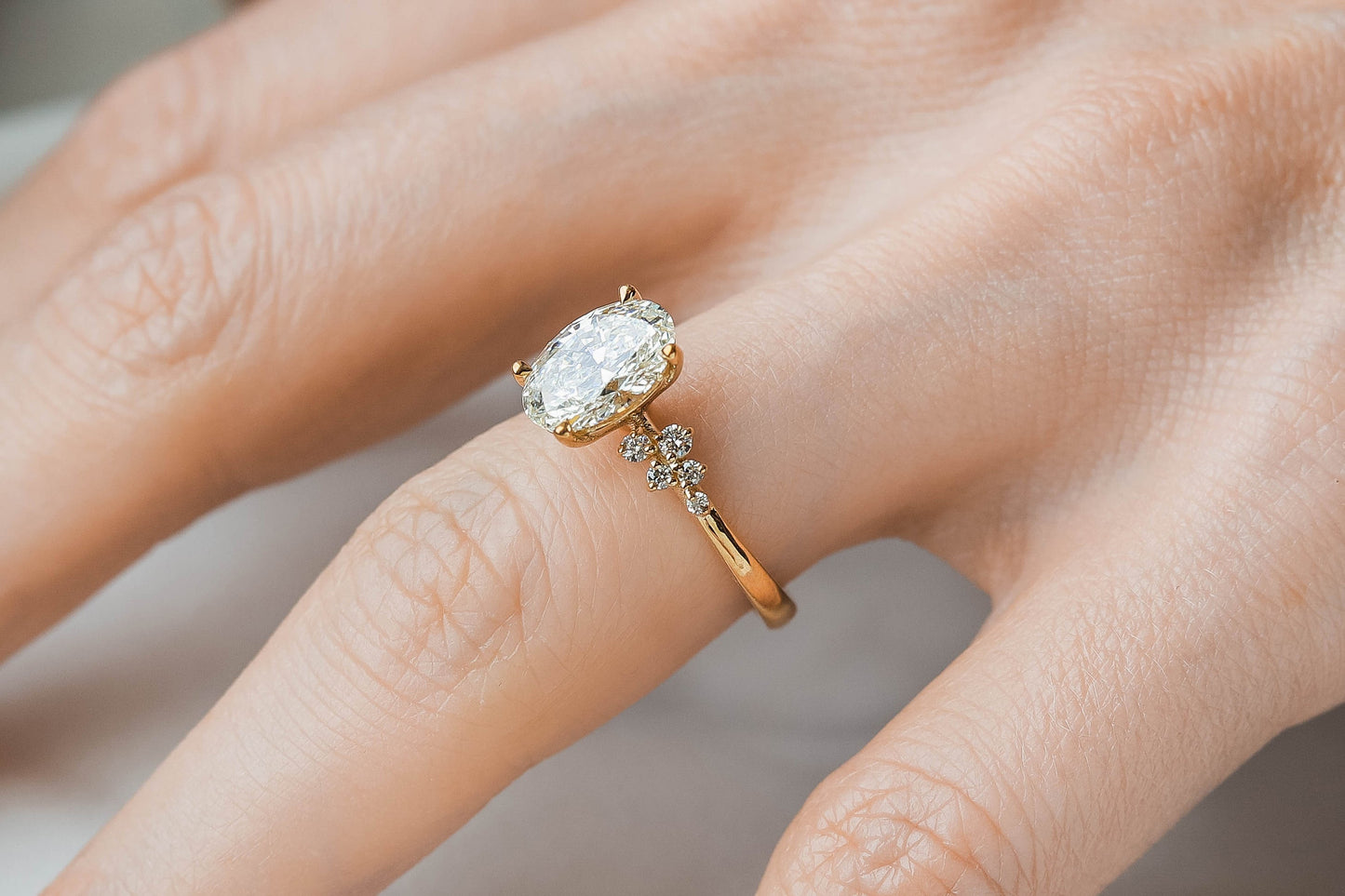 2 CT Round Three Stones Lab Grown Diamond Engagement Ring