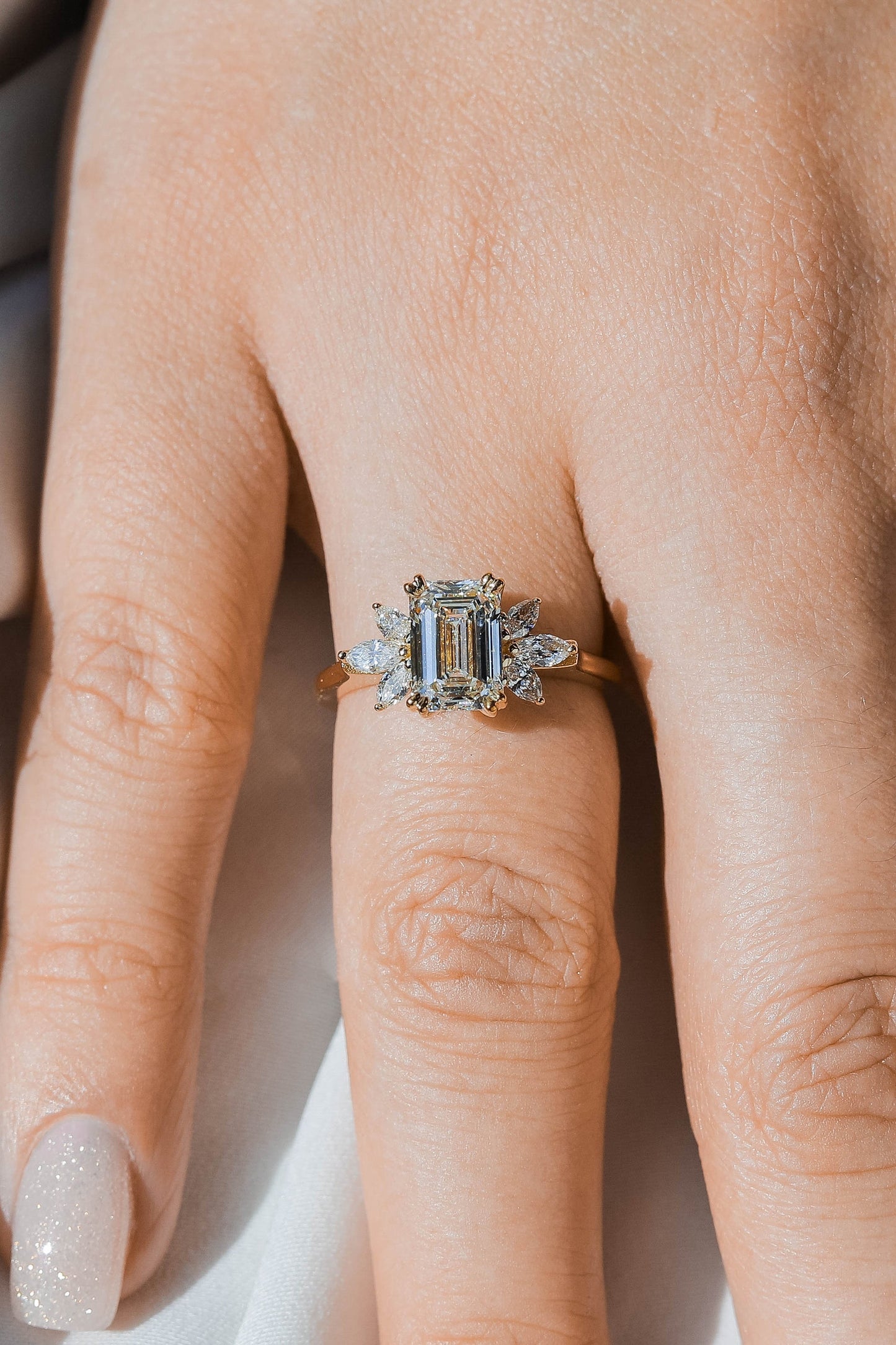 2 CT Round Three Stones Lab Grown Diamond Engagement Ring