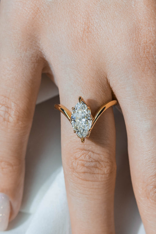 2 CT Round Three Stones Lab Grown Diamond Engagement Ring