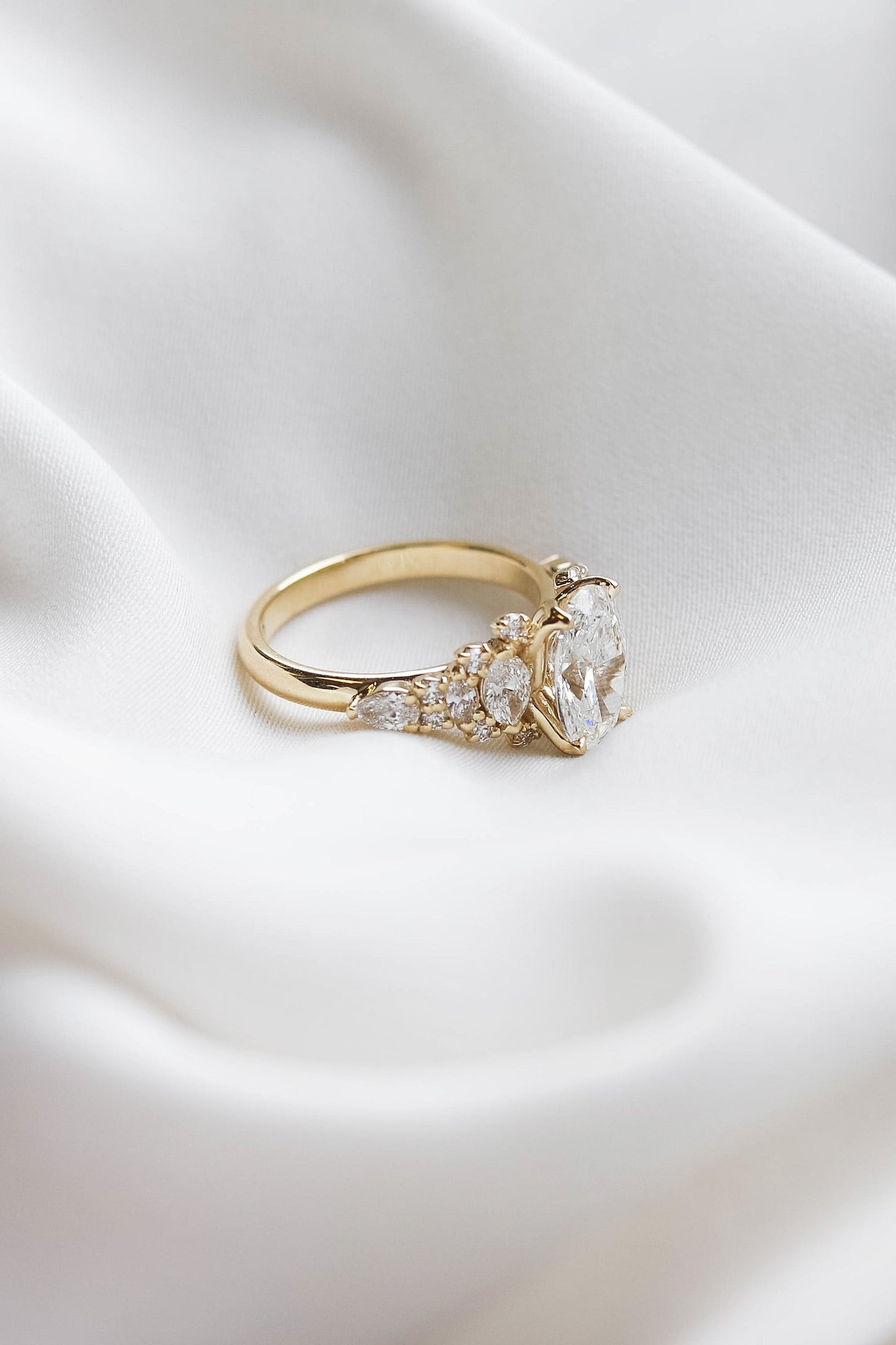 2 CT Round Three Stones Lab Grown Diamond Engagement Ring