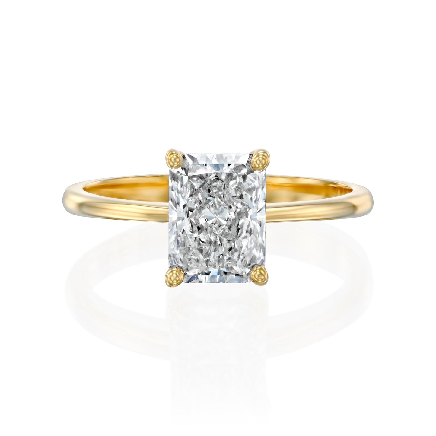 2 CT Round Three Stones Lab Grown Diamond Engagement Ring