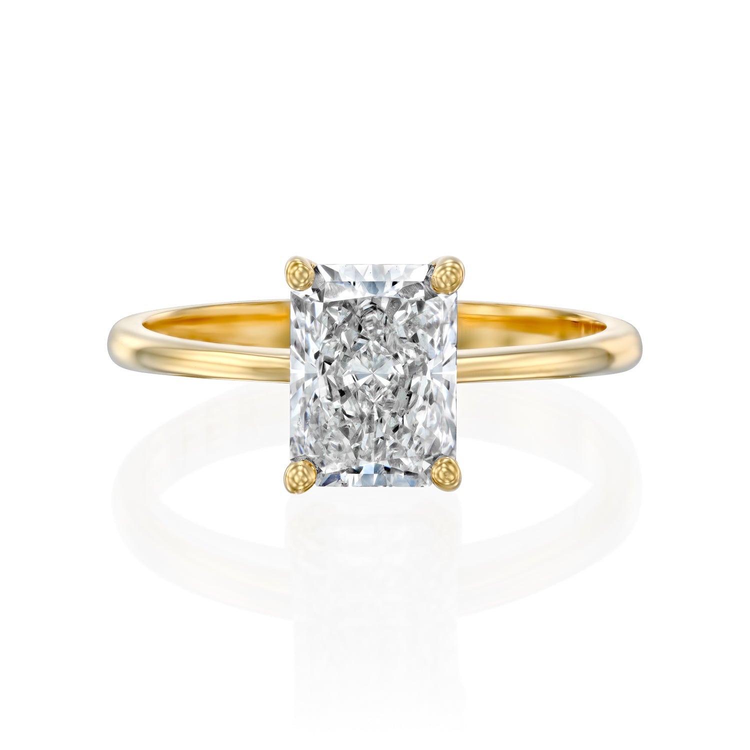 2 CT Round Three Stones Lab Grown Diamond Engagement Ring