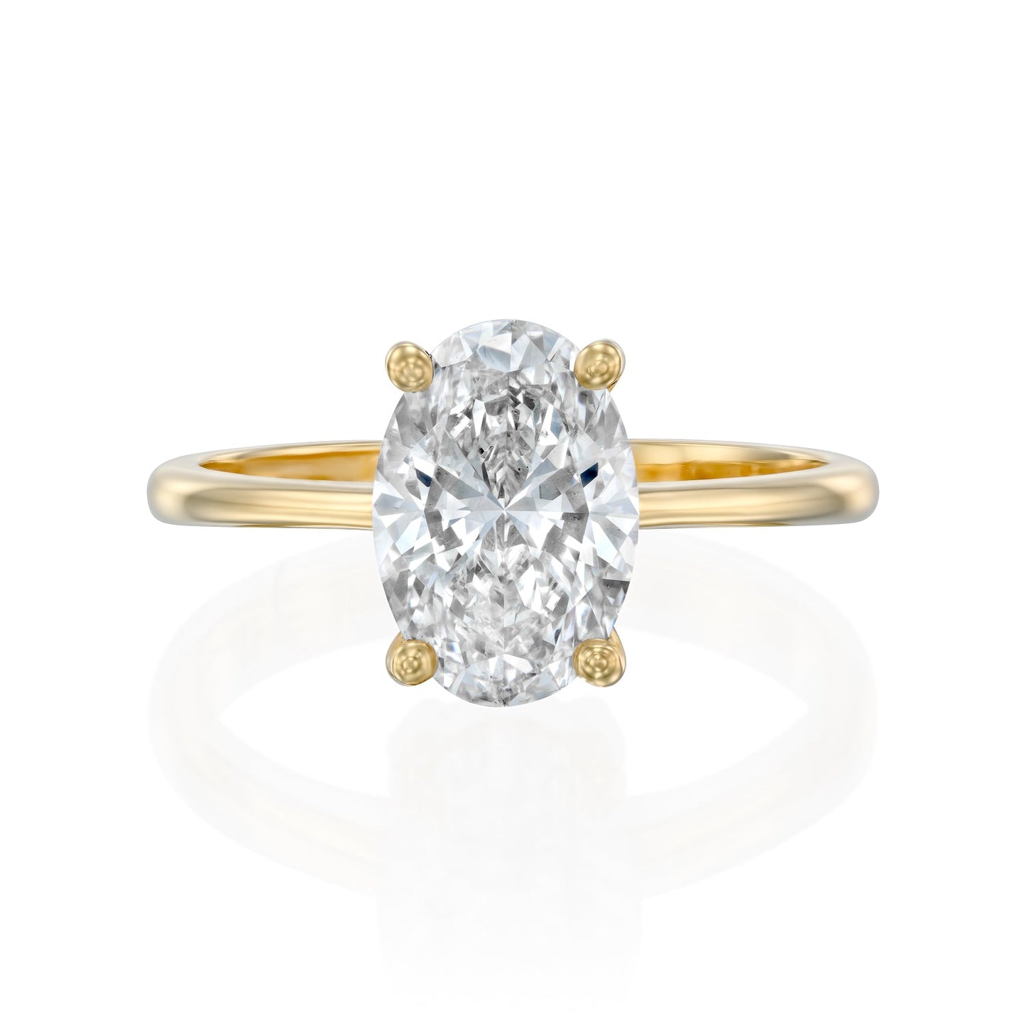 2 CT Round Three Stones Lab Grown Diamond Engagement Ring