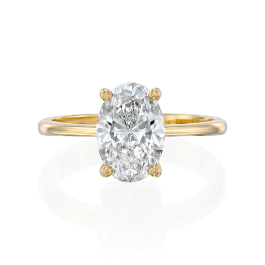 2 CT Round Three Stones Lab Grown Diamond Engagement Ring