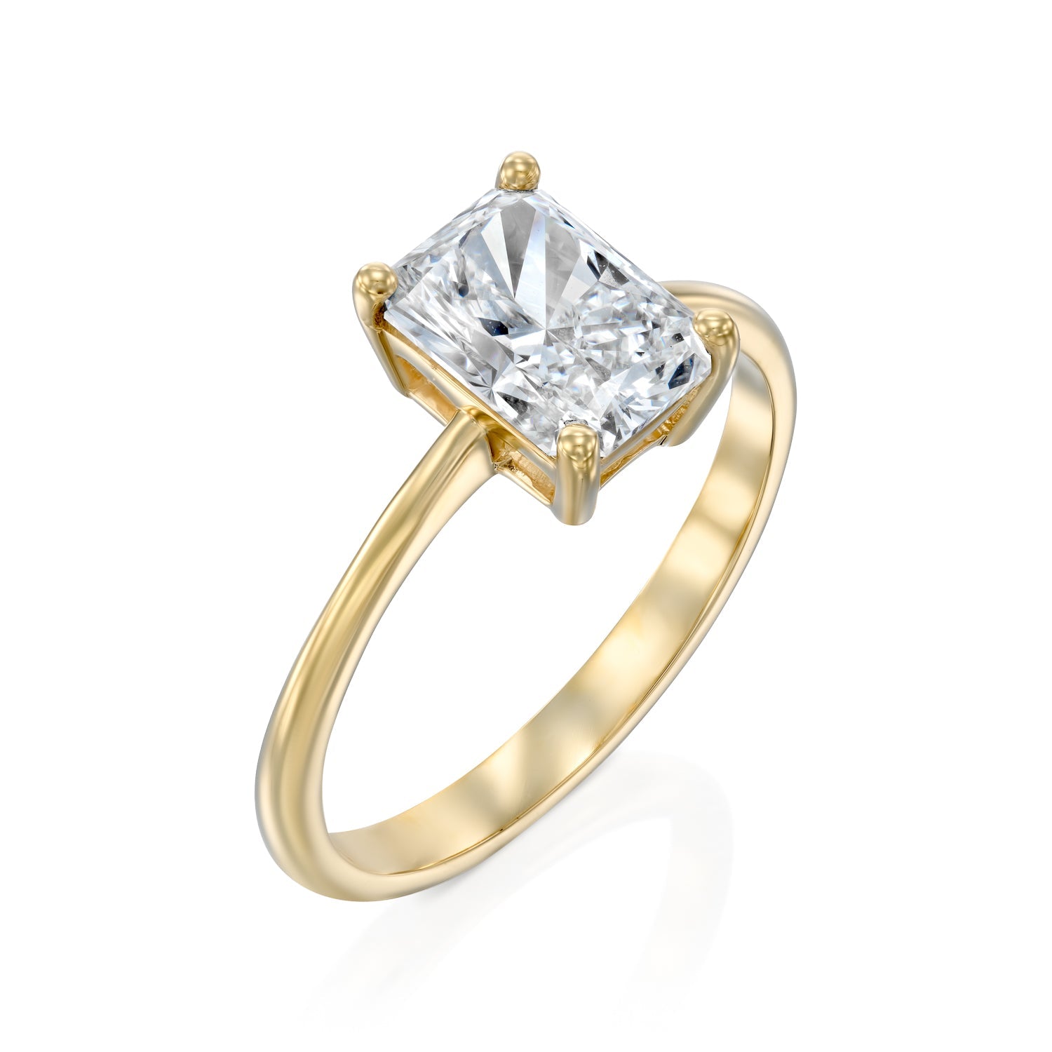 2 CT Round Three Stones Lab Grown Diamond Engagement Ring