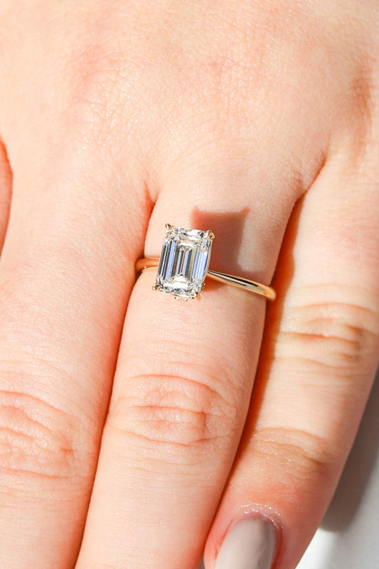 2 CT Round Three Stones Lab Grown Diamond Engagement Ring