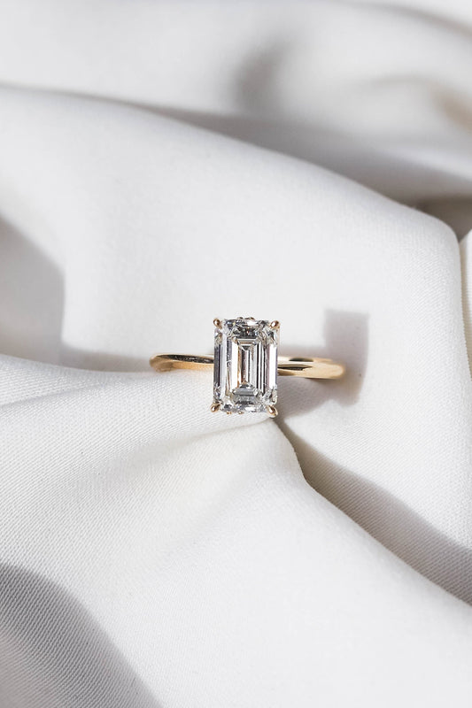 2 CT Round Three Stones Lab Grown Diamond Engagement Ring