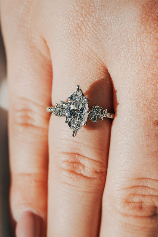 2 CT Round Three Stones Lab Grown Diamond Engagement Ring