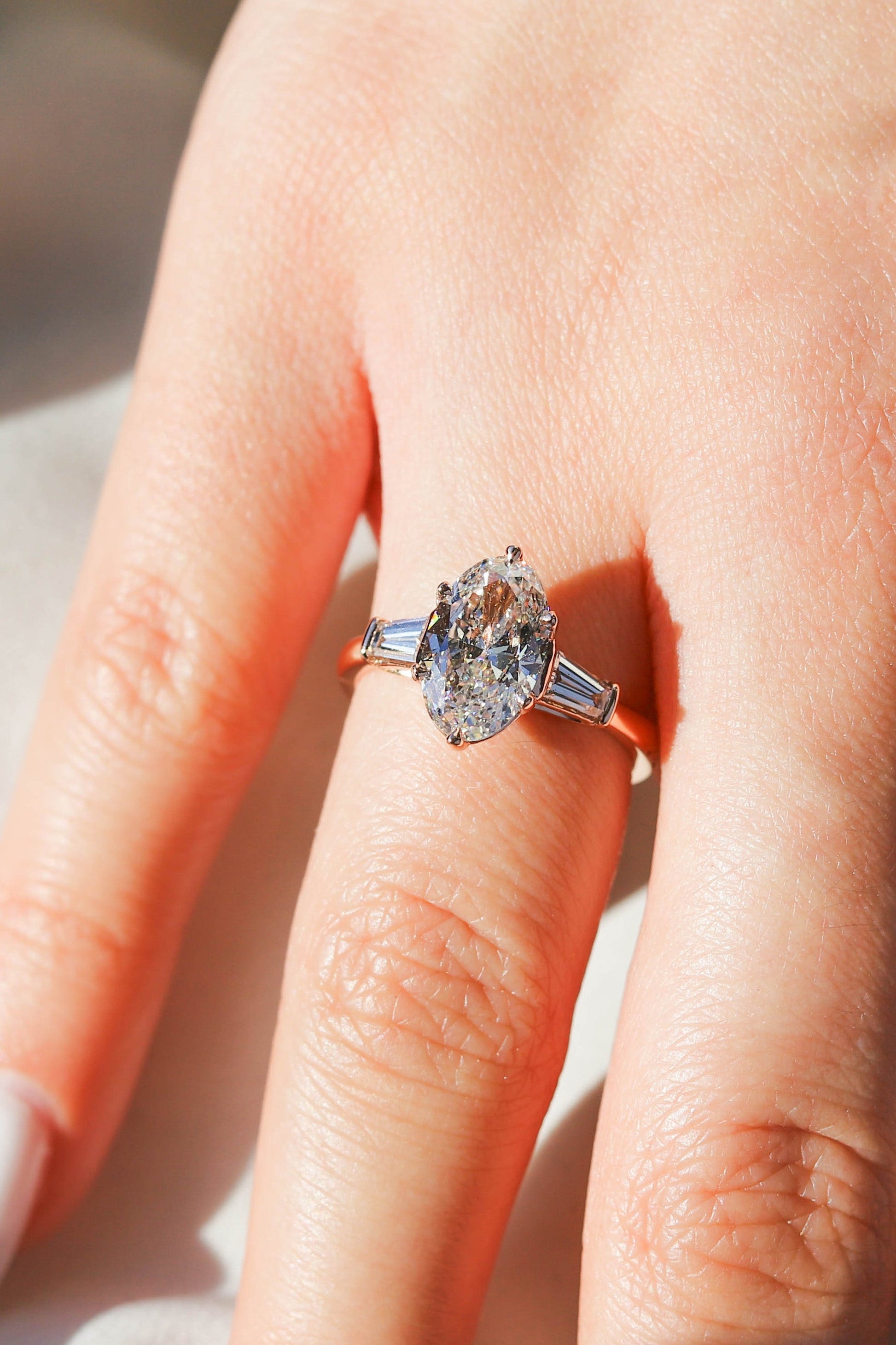 2 CT Round Three Stones Lab Grown Diamond Engagement Ring