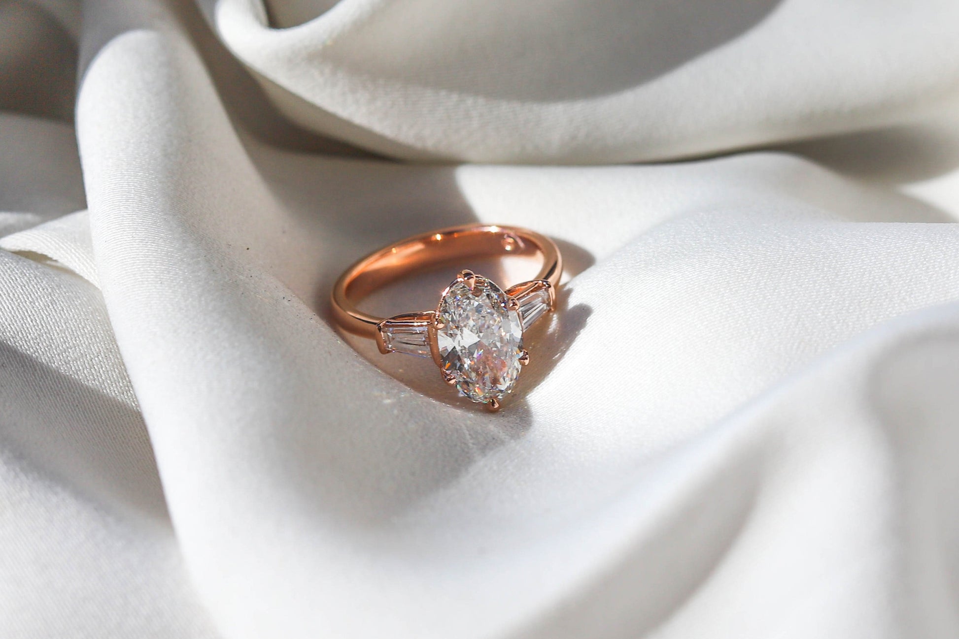 2 CT Round Three Stones Lab Grown Diamond Engagement Ring
