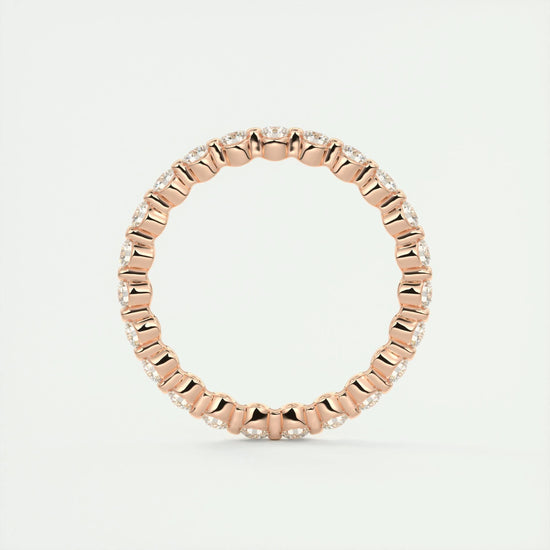 0.69 CT Round Full Eternity CVD EF/VVS Diamond Wedding Band 15