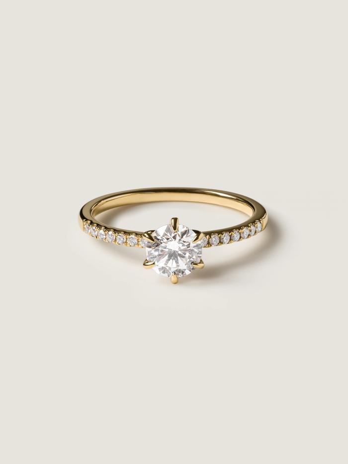 Marquise Cut Cluster Styled Lab Grown Diamond Engagement Ring