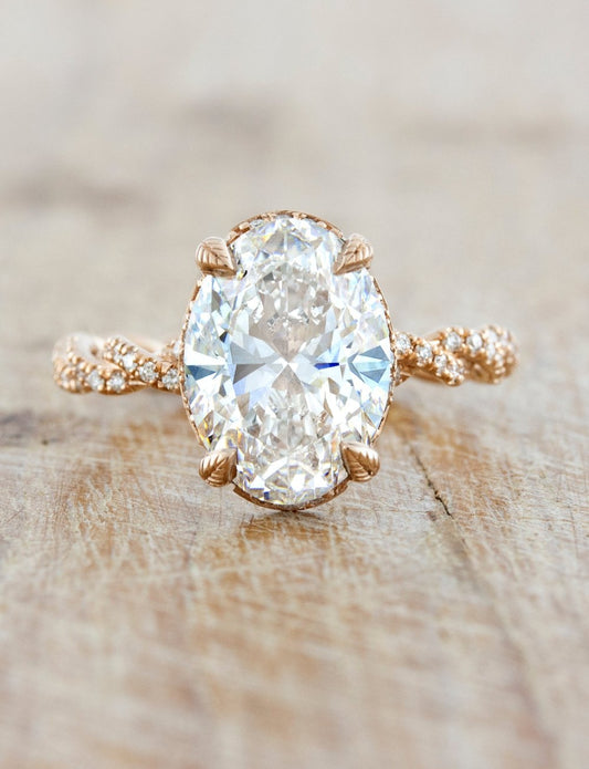 2 CT Round Three Stones Lab Grown Diamond Engagement Ring
