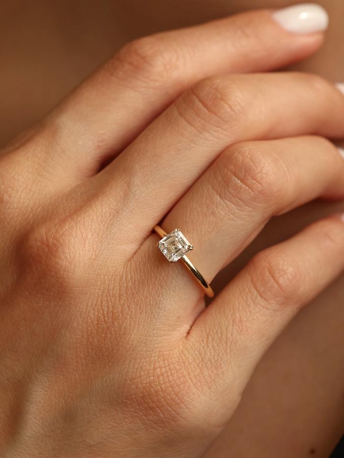 Marquise Cut Cluster Styled Lab Grown Diamond Engagement Ring