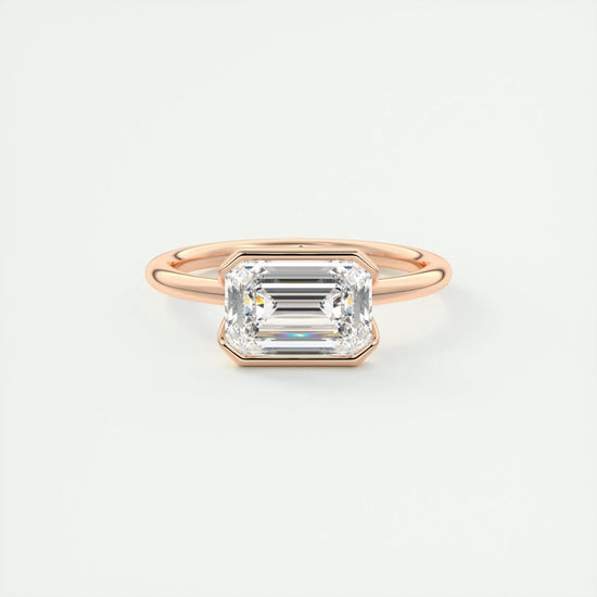 2 CT Emerald Half Bezel CVD F/VS1 Diamond Engagement Ring 16