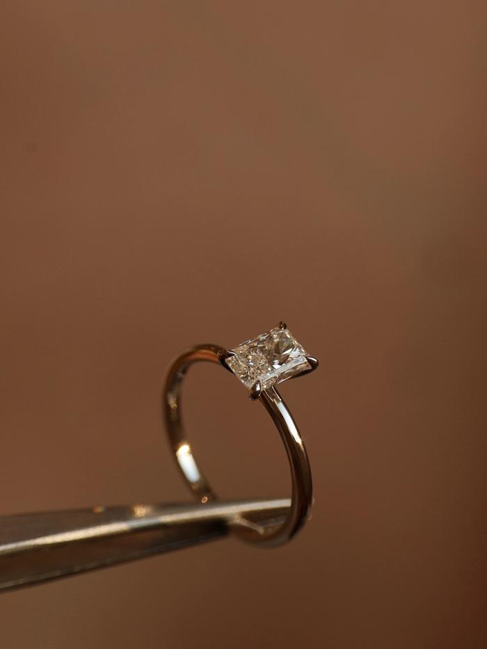 Marquise Cut Cluster Styled Lab Grown Diamond Engagement Ring