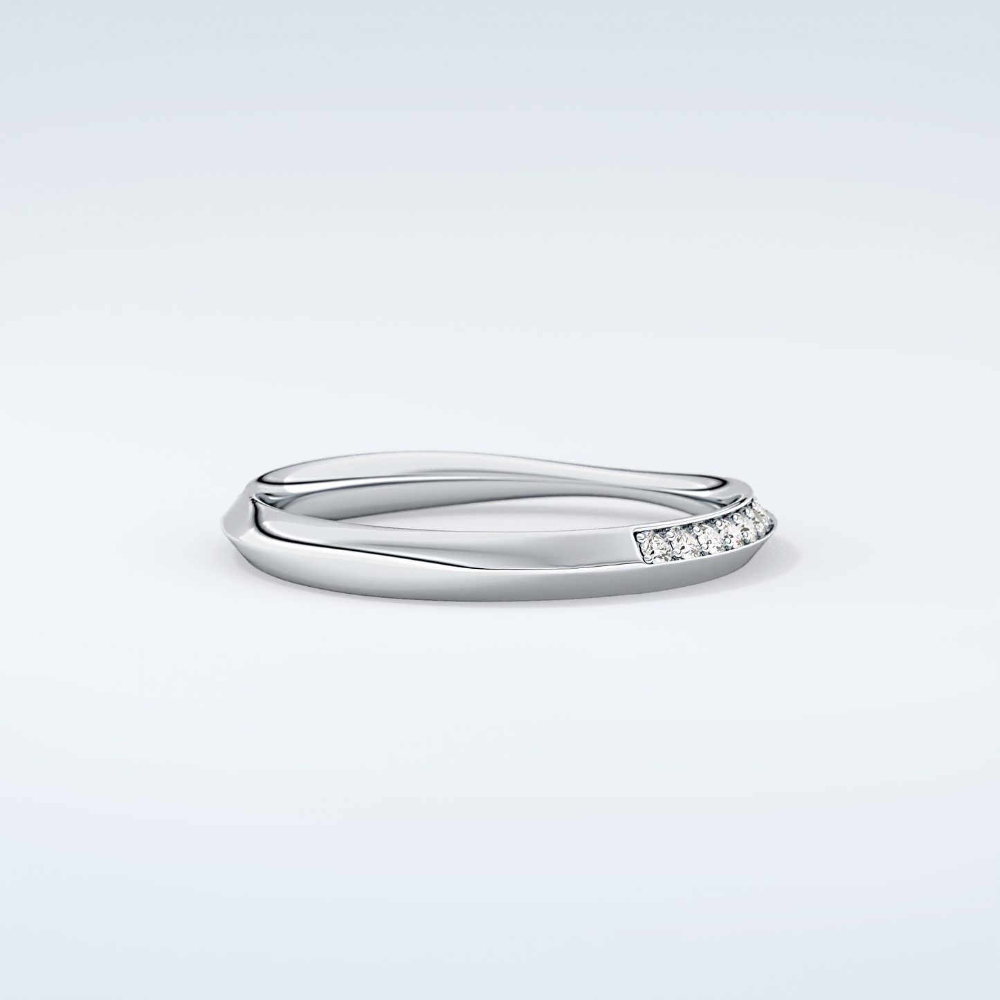 0.16 TCW Round Shaped Moissanite Wedding Band 15