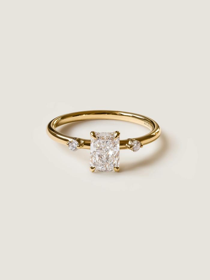 Marquise Cut Cluster Styled Lab Grown Diamond Engagement Ring