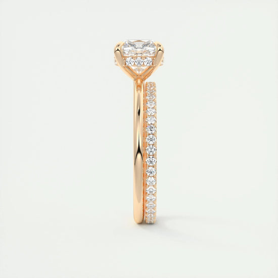 2 CT Cushion Hidden Halo CVD F/VS1 Diamond Engagement Ring 23