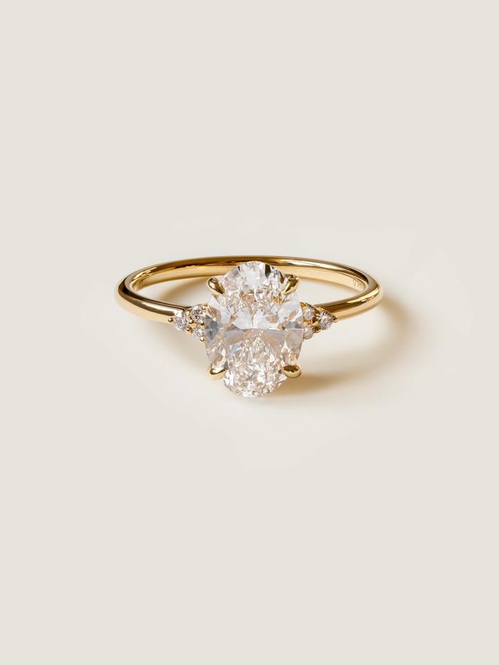 Marquise Cut Cluster Styled Lab Grown Diamond Engagement Ring