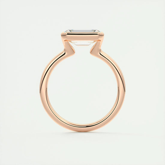 2 CT Emerald Half Bezel CVD F/VS1 Diamond Engagement Ring 22