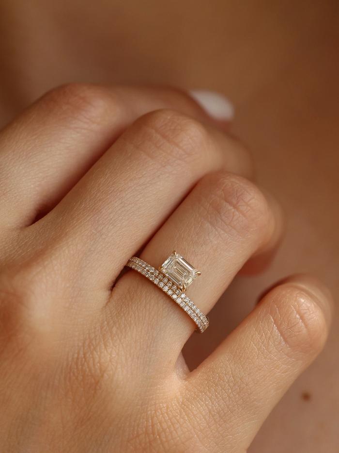 Marquise Cut Cluster Styled Lab Grown Diamond Engagement Ring