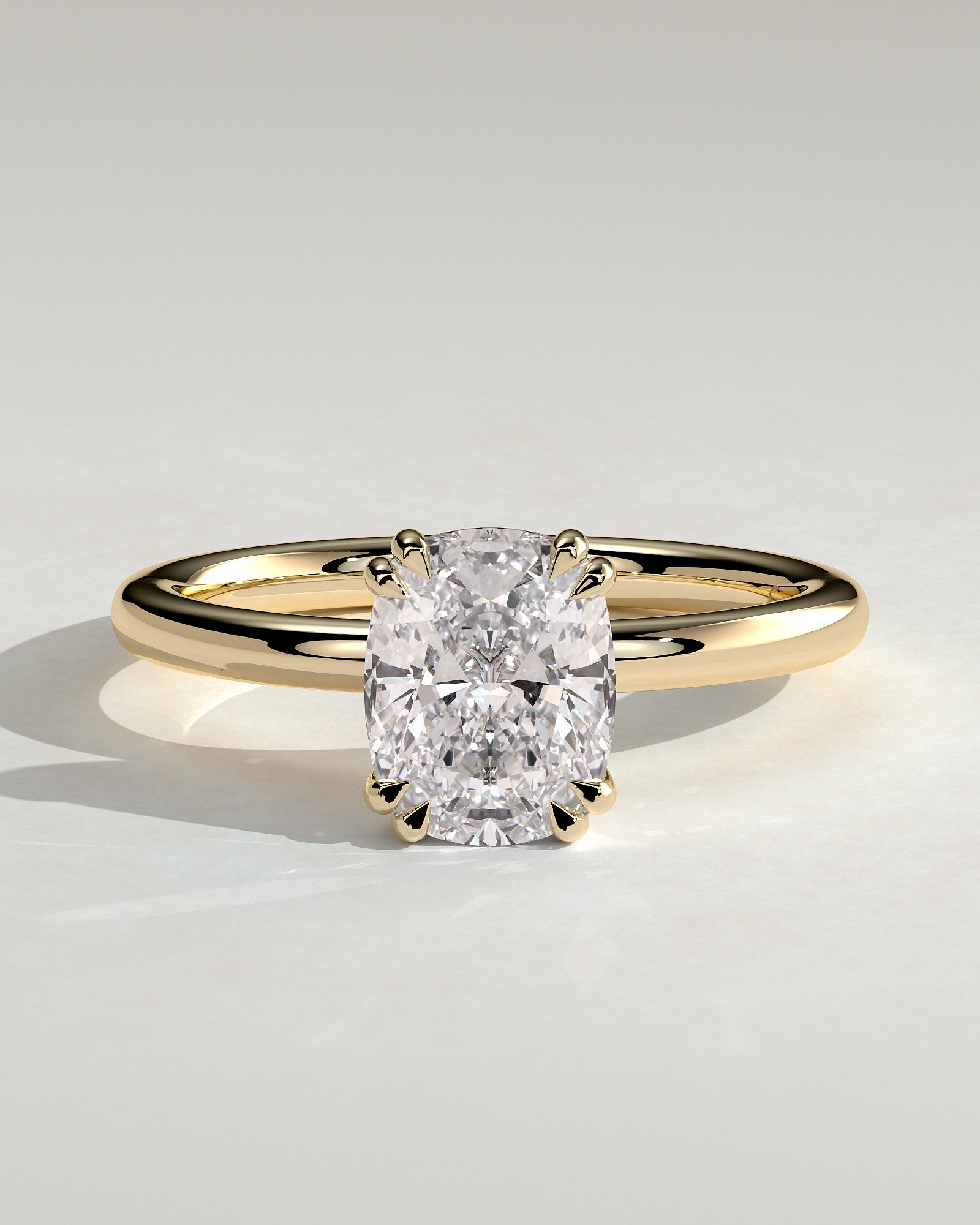 Round Halo, Pave & Split Shank Engagement Ring – 1.93 CT Lab Grown Diamond