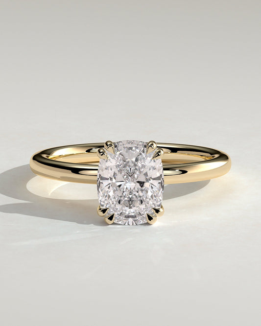 Round Halo, Pave & Split Shank Engagement Ring – 1.93 CT Lab Grown Diamond