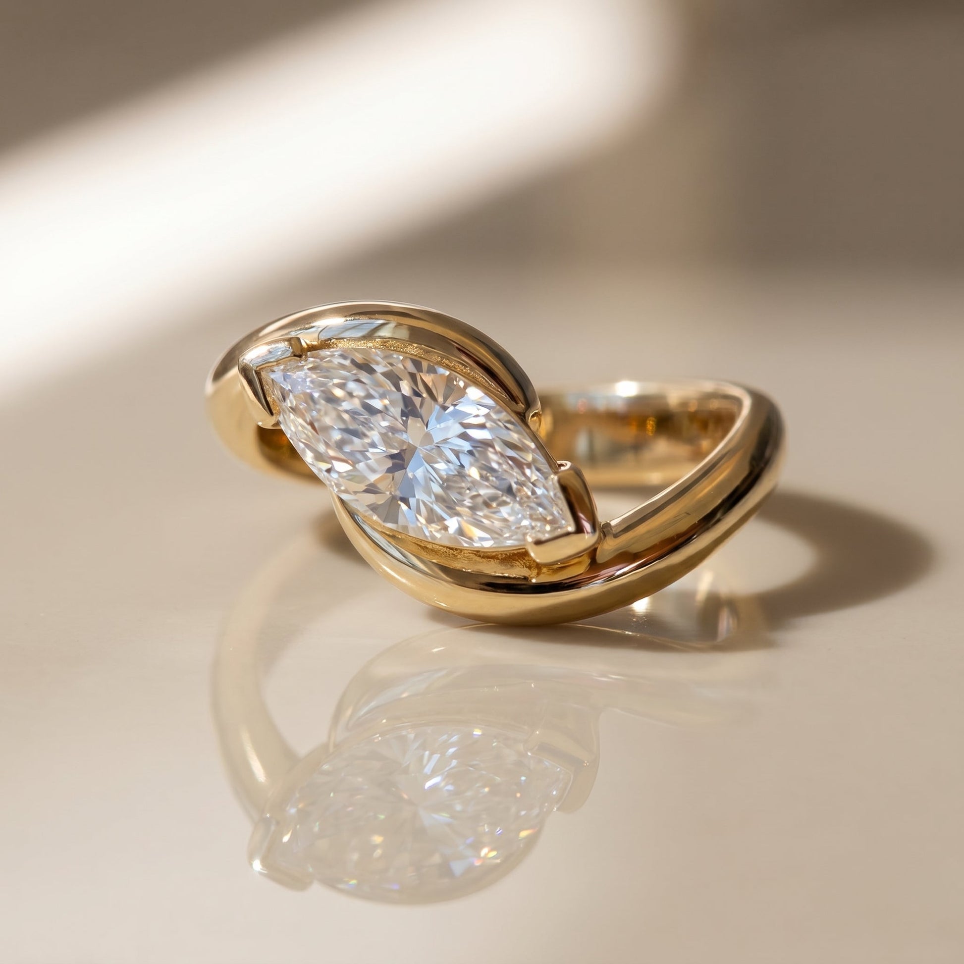 Oval Solitaire Engagement Ring – 2 CT Lab Grown Diamond