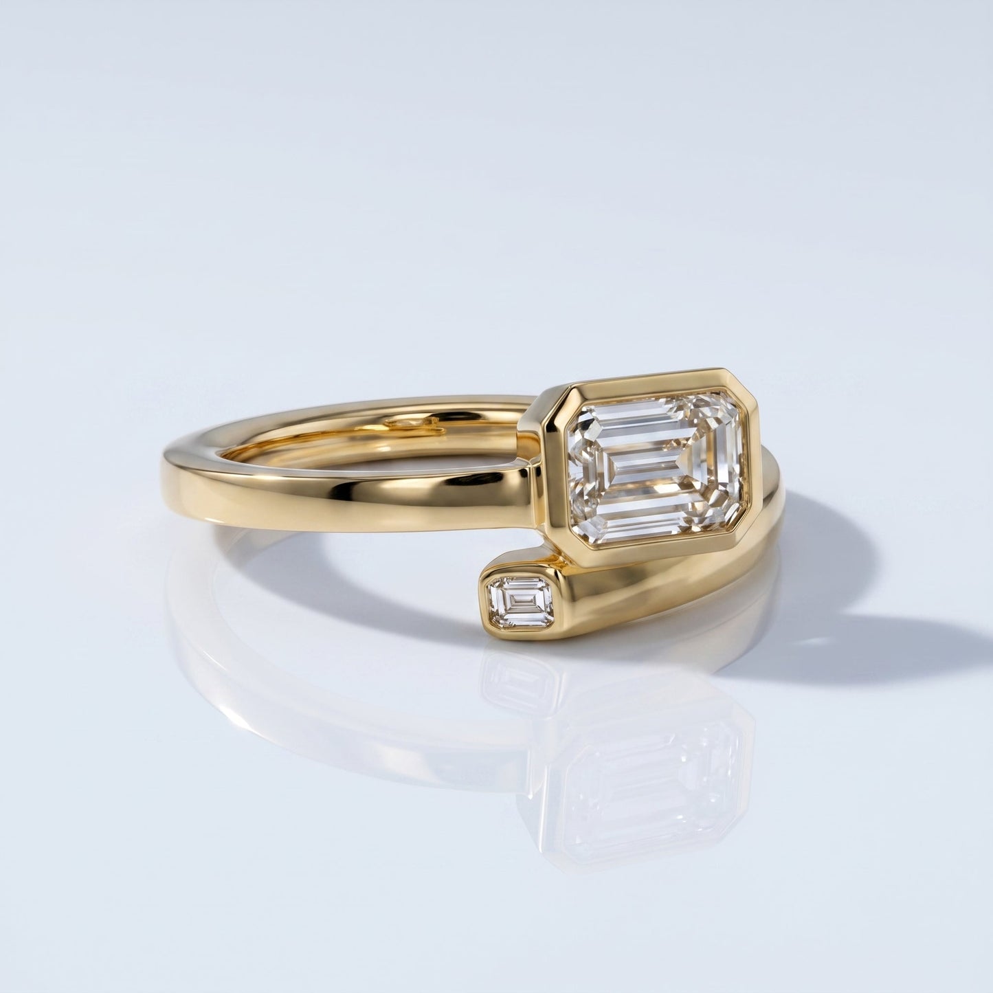 Marquise Swirl Solitaire Engagement Ring – 1 CT Lab Grown Diamond