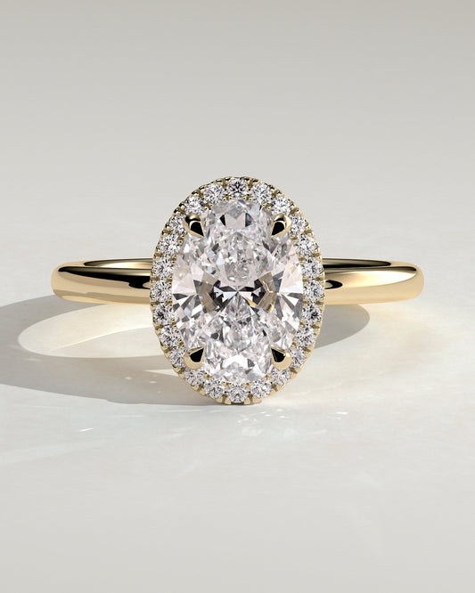 Round Halo, Pave & Split Shank Engagement Ring – 1.93 CT Lab Grown Diamond