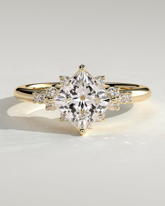 Round Halo, Pave & Split Shank Engagement Ring – 1.93 CT Lab Grown Diamond