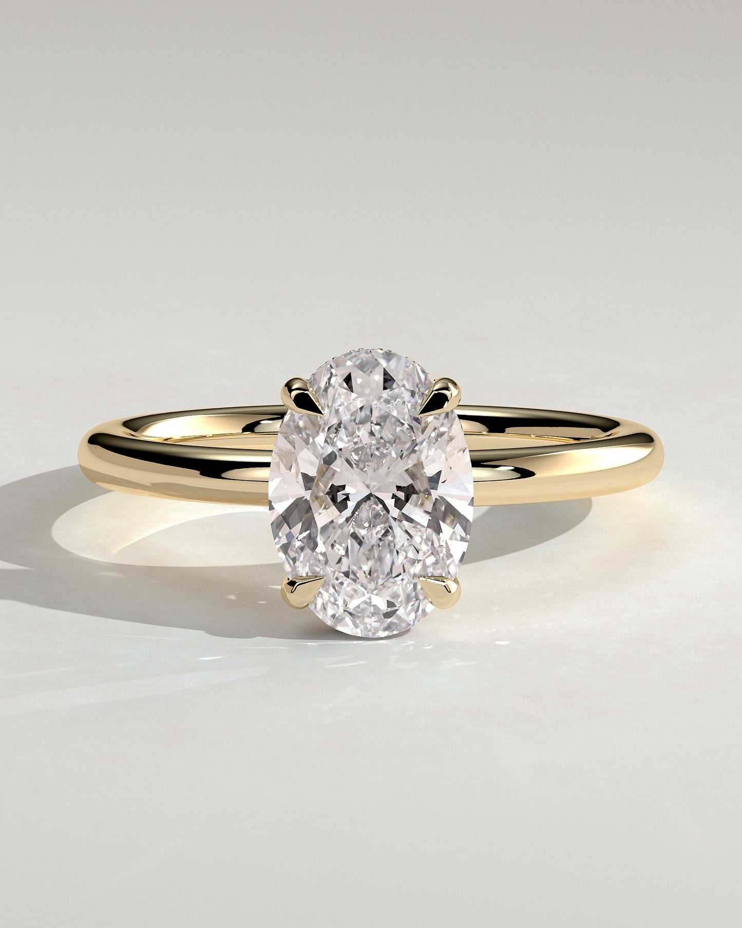 Round Halo, Pave & Split Shank Engagement Ring – 1.93 CT Lab Grown Diamond