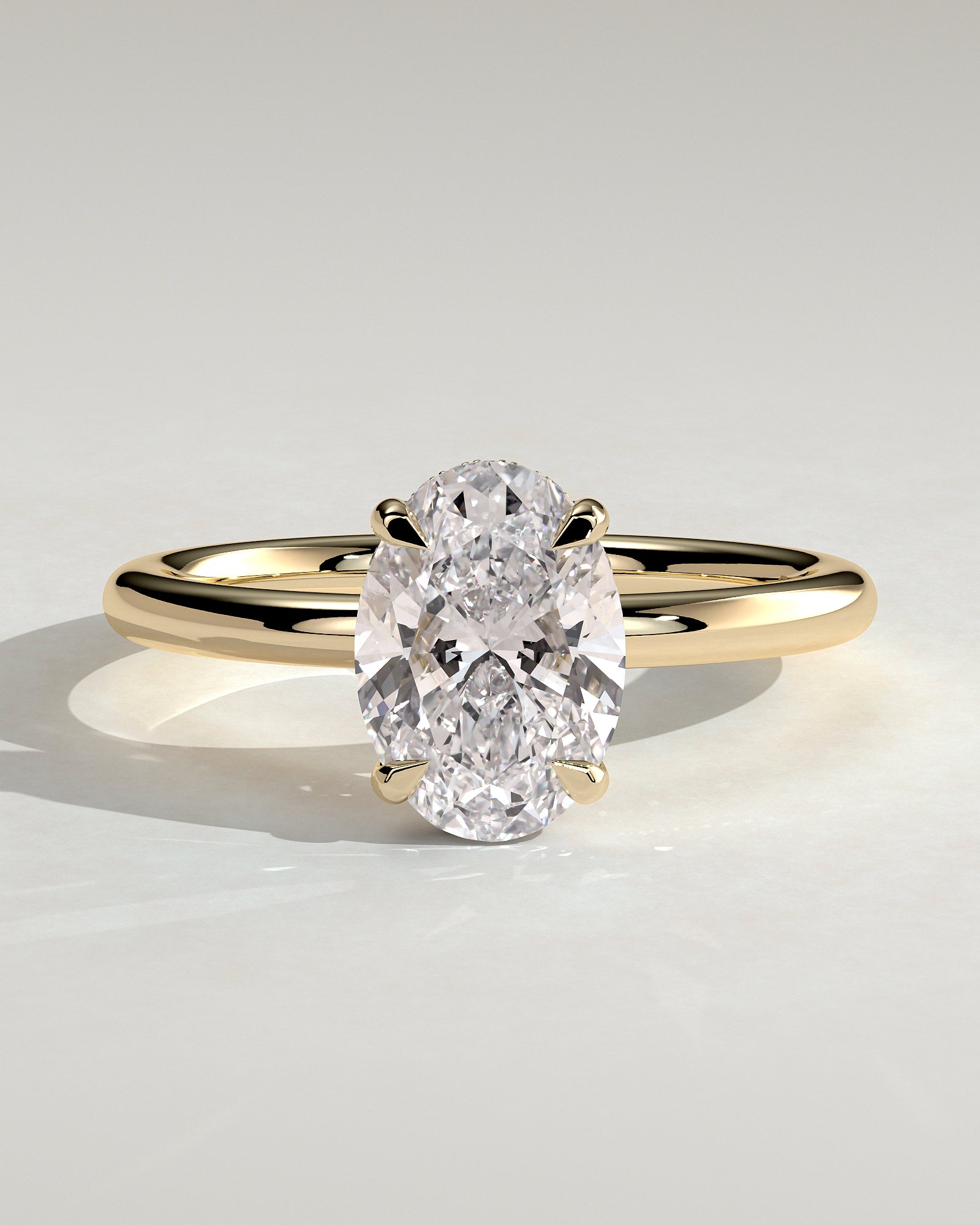 Round Halo, Pave & Split Shank Engagement Ring – 1.93 CT Lab Grown Diamond