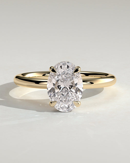Round Halo, Pave & Split Shank Engagement Ring – 1.93 CT Lab Grown Diamond