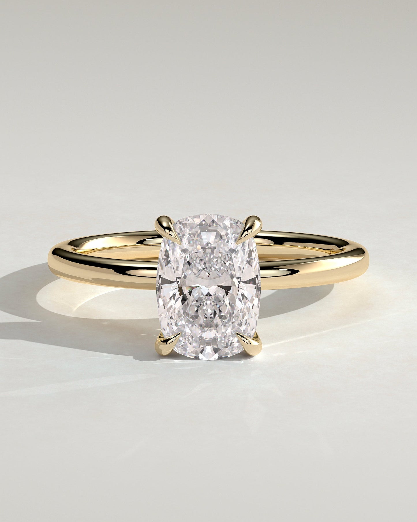 Round Halo, Pave & Split Shank Engagement Ring – 1.93 CT Lab Grown Diamond