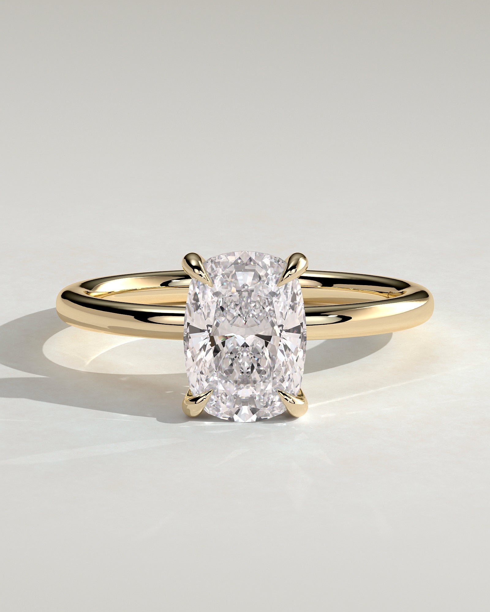 Round Halo, Pave & Split Shank Engagement Ring – 1.93 CT Lab Grown Diamond