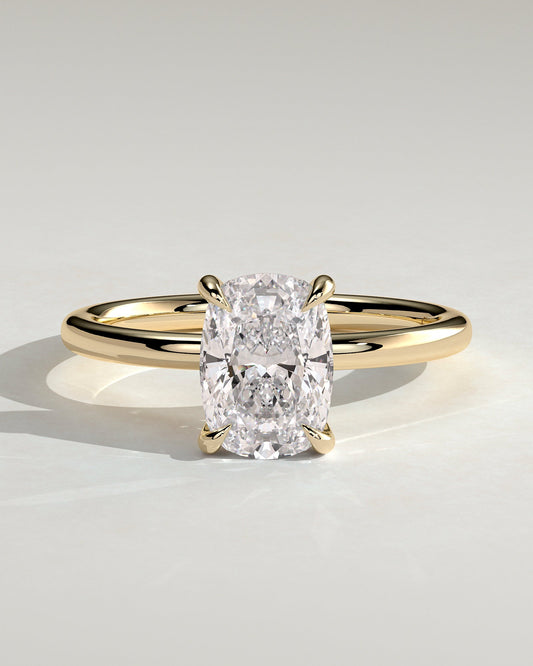 Round Halo, Pave & Split Shank Engagement Ring – 1.93 CT Lab Grown Diamond